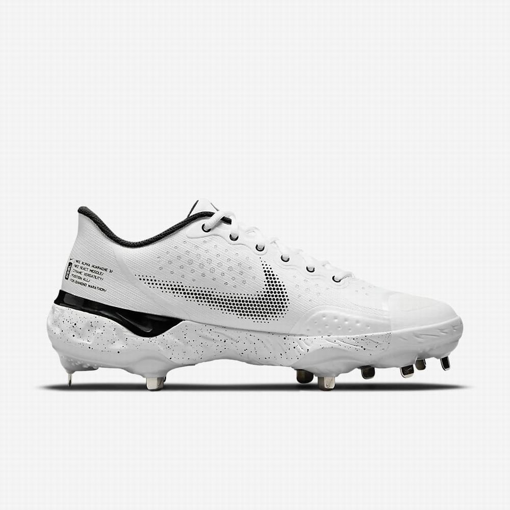 Baseballové Topanky Nike Alpha Huarache Elite 3 Low Panske Biele Siva Svetlo Červené Čierne | SK079264