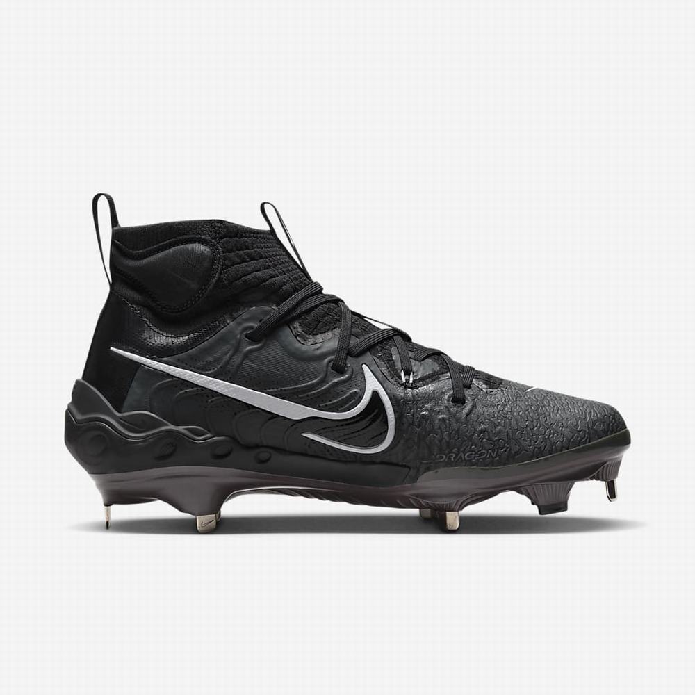 Baseballové Topanky Nike Alpha Huarache NXT Panske Čierne Tmavo Siva Svetlo Siva Biele | SK168930