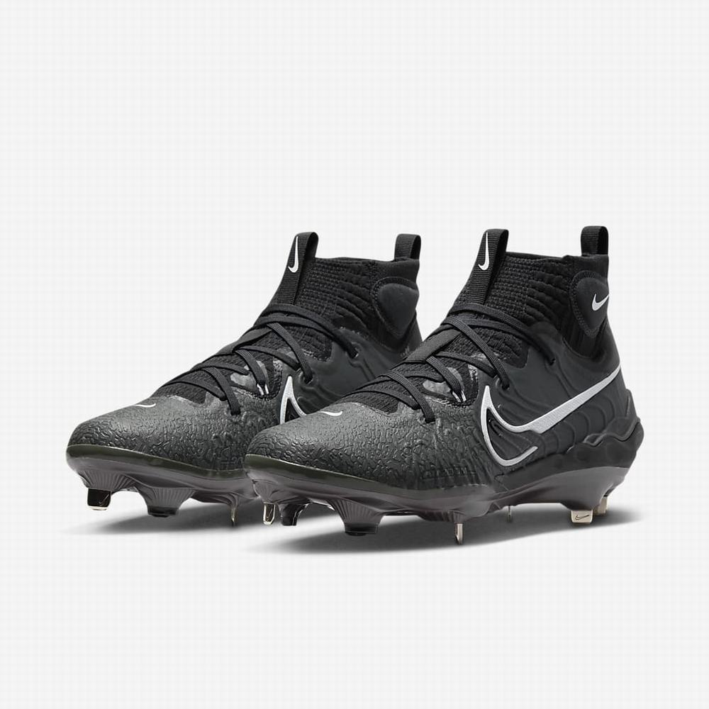 Baseballové Topanky Nike Alpha Huarache NXT Panske Čierne Tmavo Siva Svetlo Siva Biele | SK168930