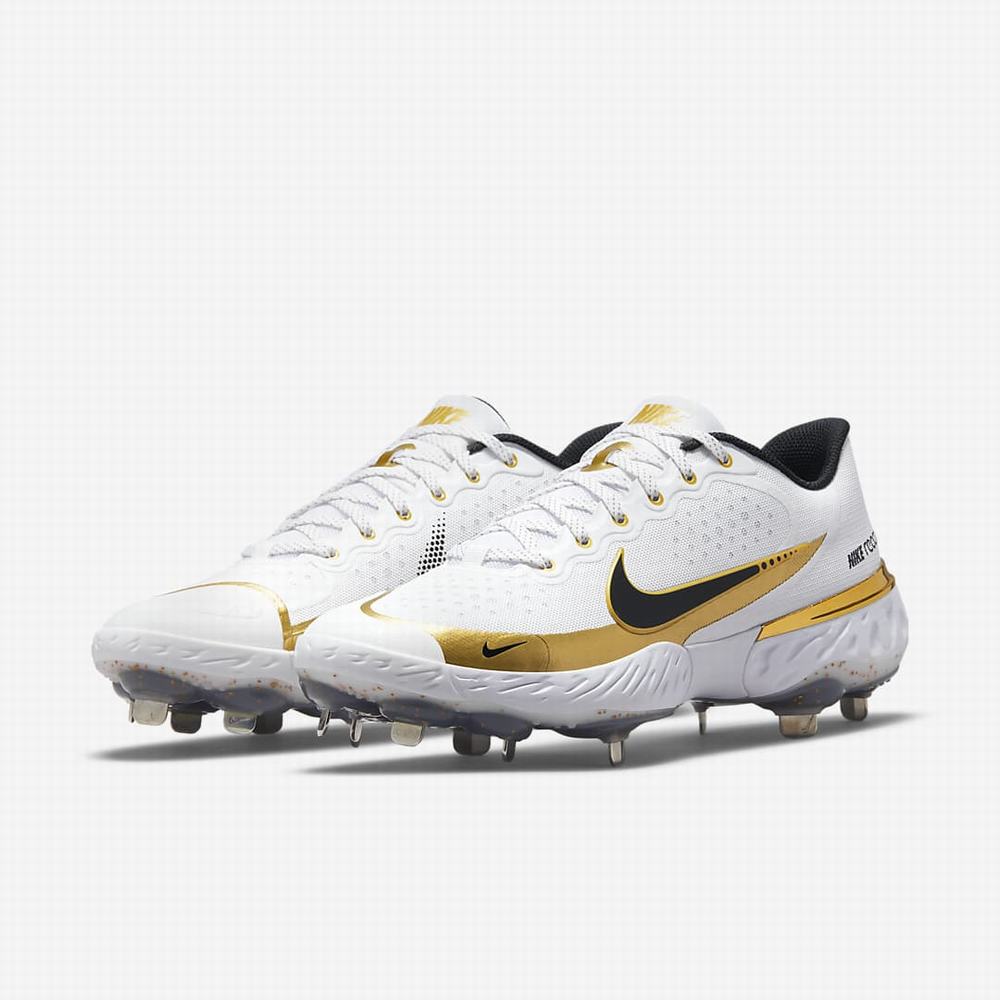 Baseballové Topanky Nike Alpha Huarache Elite 3 Low Panske Biele Čierne Metal Zlate | SK193506