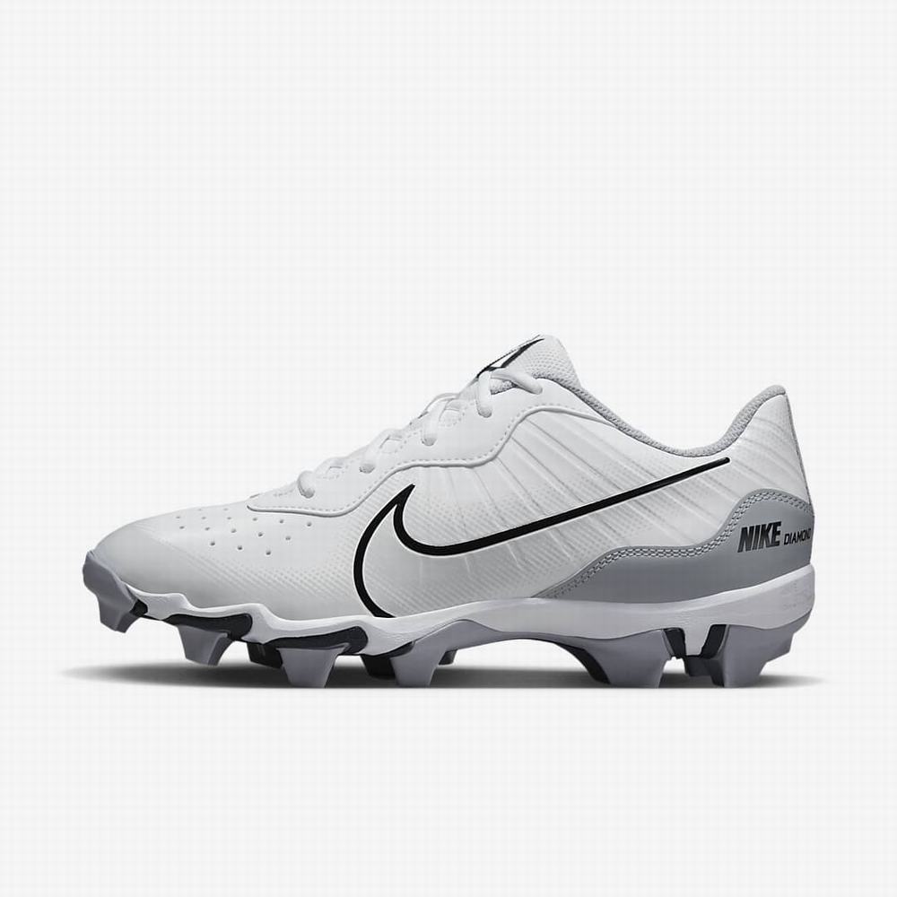 Baseballové Topanky Nike Alpha Huarache 4 Keystone Panske Biele Siva Platina Čierne | SK345968