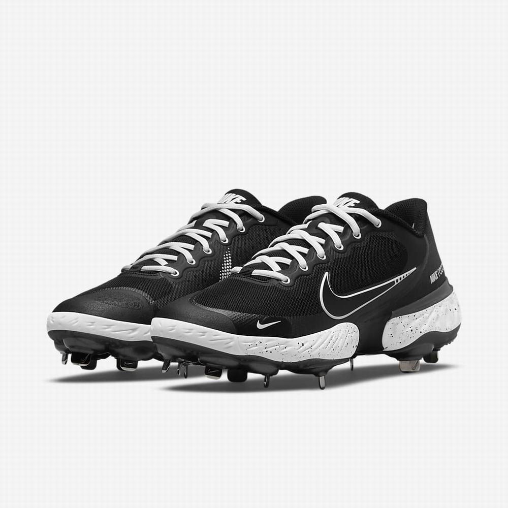 Baseballové Topanky Nike Alpha Huarache Elite 3 Low Panske Čierne Biele Metal Tmavo Siva Čierne | SK439721