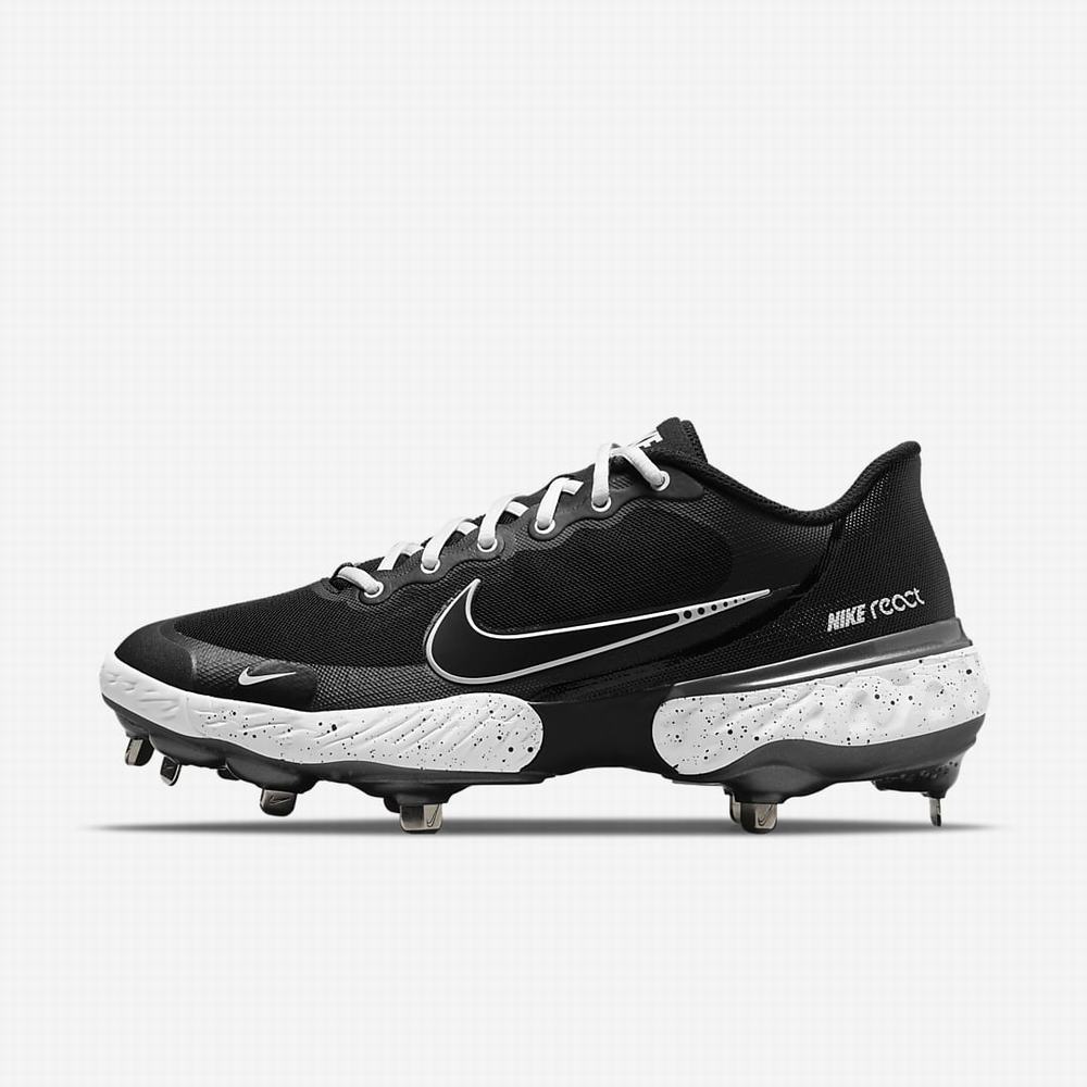 Baseballové Topanky Nike Alpha Huarache Elite 3 Low Panske Čierne Biele Metal Tmavo Siva Čierne | SK439721