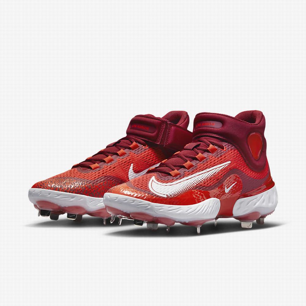 Baseballové Topanky Nike Alpha Huarache Elite 4 Mid Panske Červené Biele | SK470915