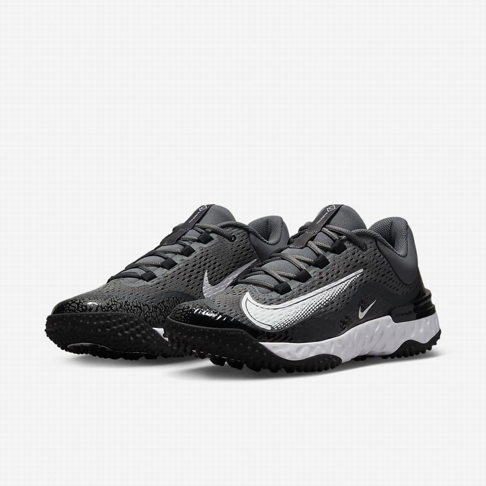 Baseballové Topanky Nike Alpha Huarache Elite 4 Turf Panske Čierne Tmavo Siva Svetlo Siva Biele | SK672950