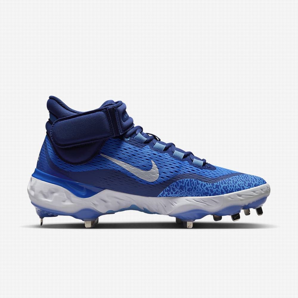 Baseballové Topanky Nike Alpha Huarache Elite 4 Mid Panske Kráľovská Modrá Modre Biele | SK740596