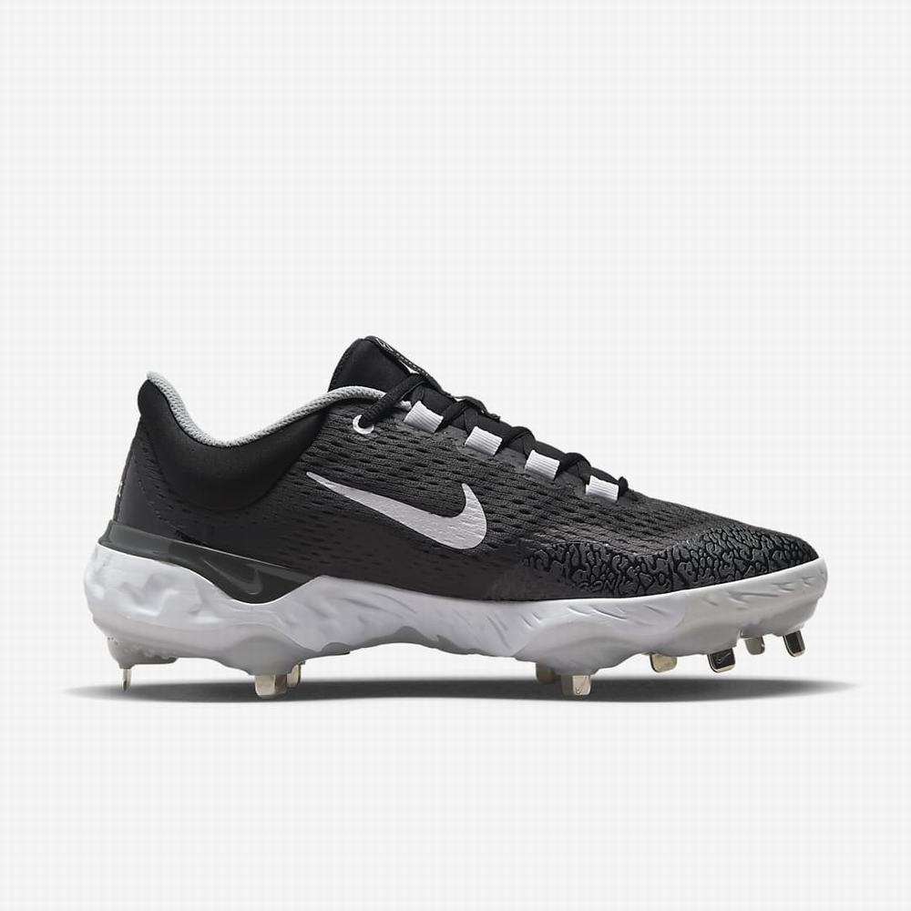 Baseballové Topanky Nike Alpha Huarache Elite 4 Low Panske Čierne Tmavo Siva Svetlo Siva Biele | SK827915