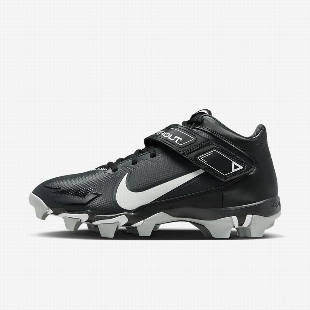 Baseballové Topanky Nike Force Trout 8 Keystone Panske Čierne Tmavo Siva Svetlo Siva Biele | SK286097