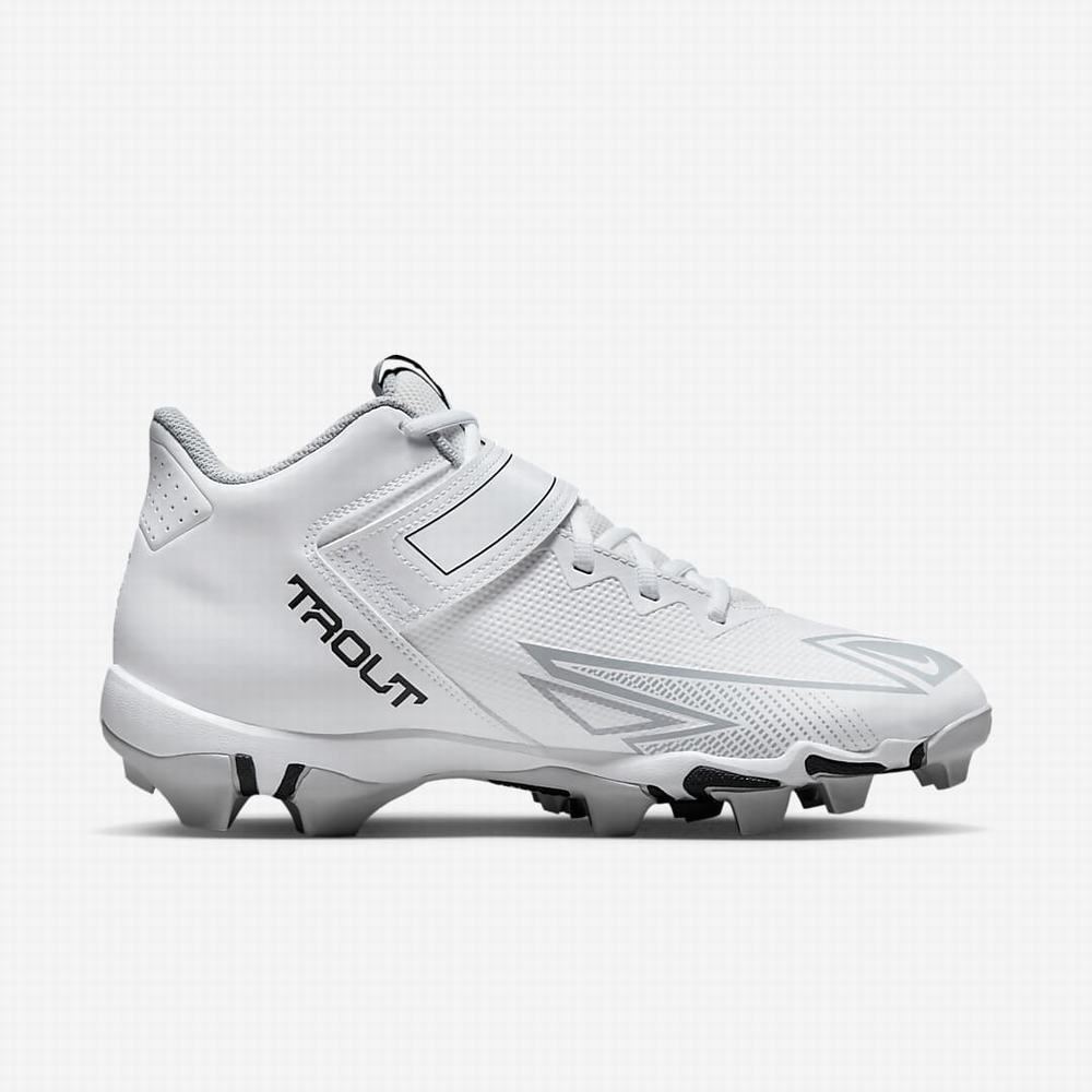 Baseballové Topanky Nike Force Trout 8 Keystone Panske Biele Siva Platina Čierne | SK957423