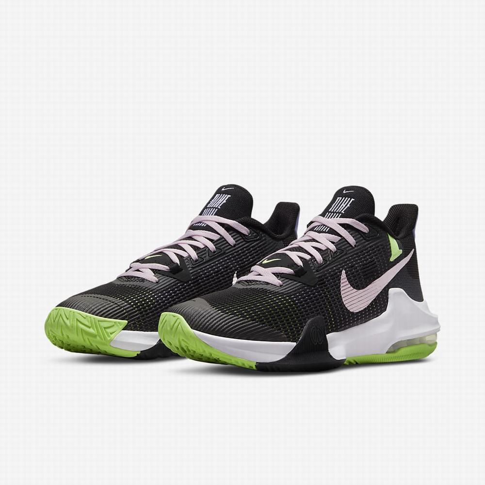 Basketbalove Tenisky Nike Air Max Impact 3 Damske Čierne Zelene Nachový Ruzove | SK245137