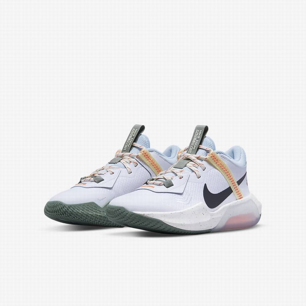 Basketbalove Tenisky Nike Air Zoom Crossover Detske Biele Oranžové Čierne | SK963048