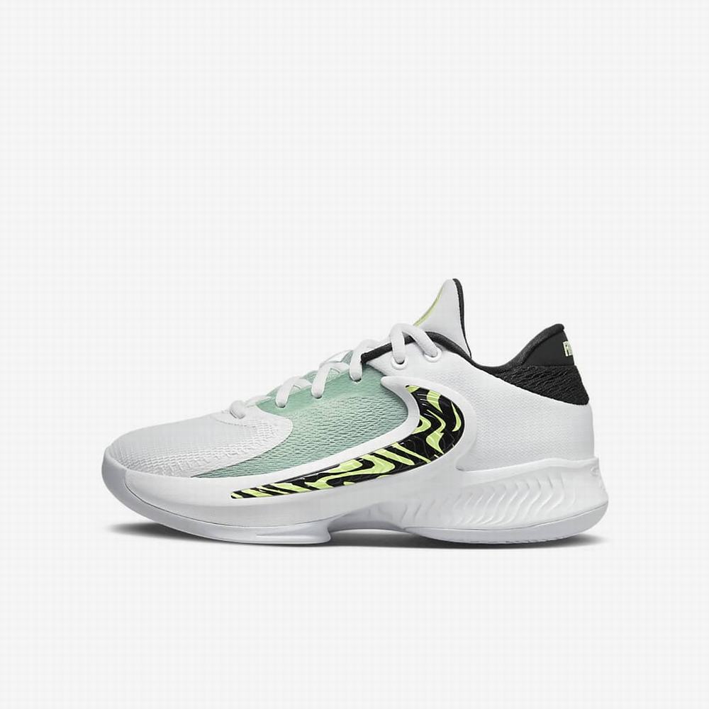 Basketbalove Tenisky Nike Freak 4 Detske Biele Čierne Biele | SK429637