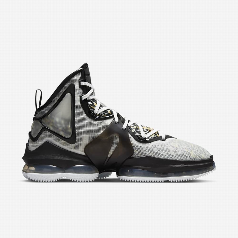 Basketbalove Tenisky Nike LeBron 19 Damske Biele Čierne Metal Zlate | SK237950