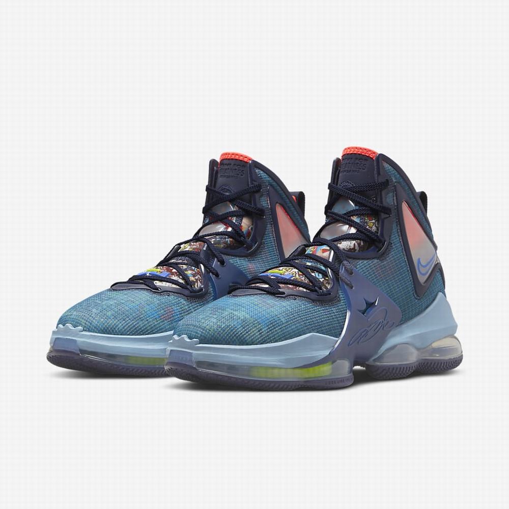 Basketbalove Tenisky Nike LeBron 19 Damske Čierne Modre Zelene Modre | SK462580