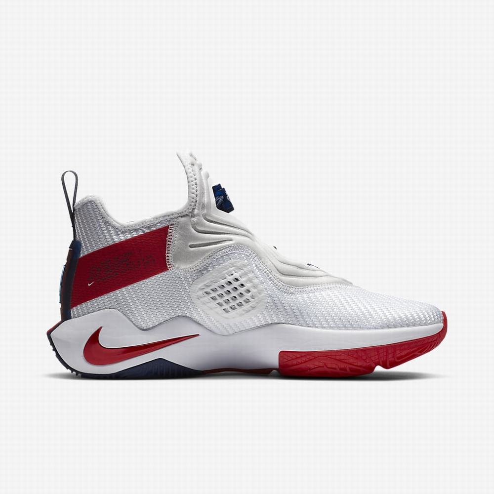 Basketbalove Tenisky Nike LeBron Soldier 14 Panske Biele Červené Námornícka Modrá Červené | SK937802