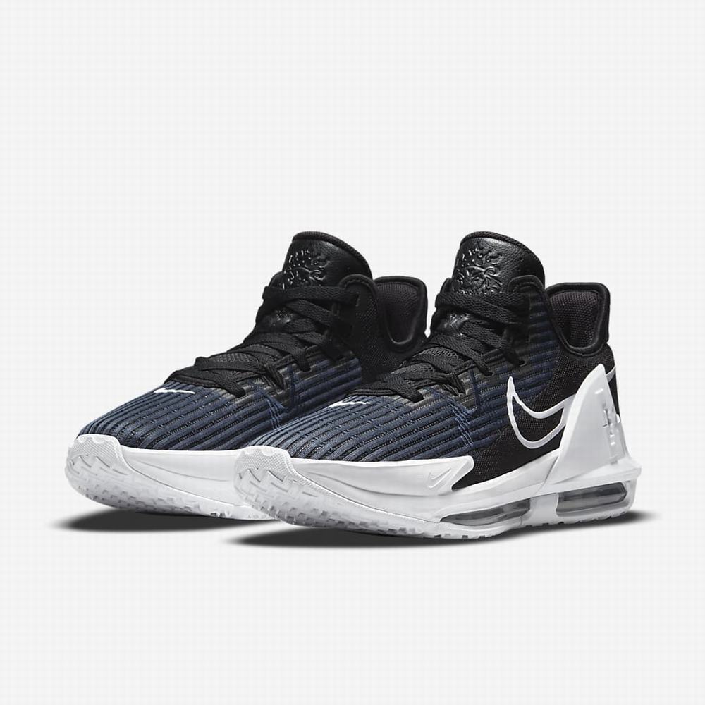 Basketbalove Tenisky Nike LeBron Witness 6 Damske Čierne Tmavo Obsidian Biele | SK320715