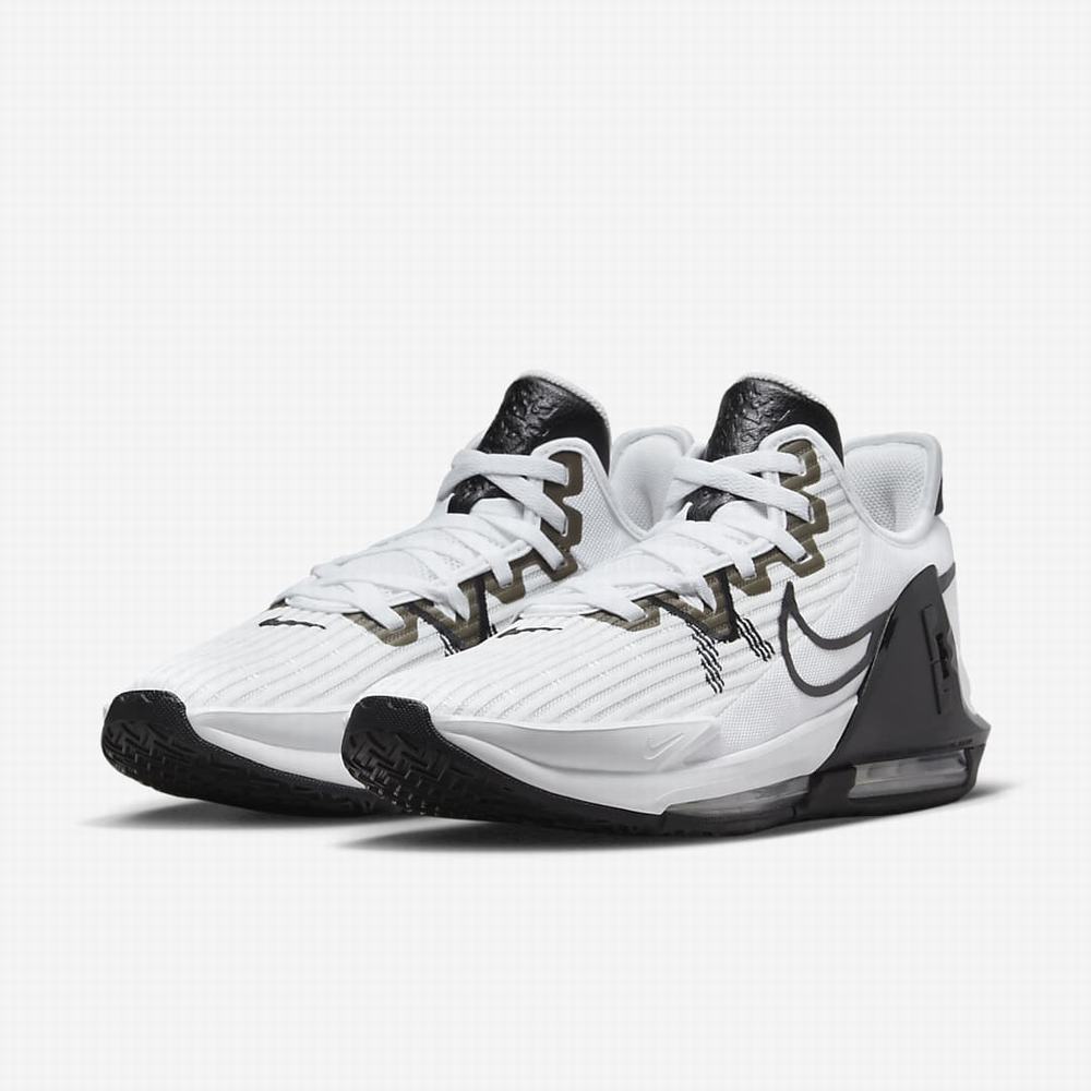 Basketbalove Tenisky Nike LeBron Witness 6 (Team) Panske Biele Čierne | SK327609