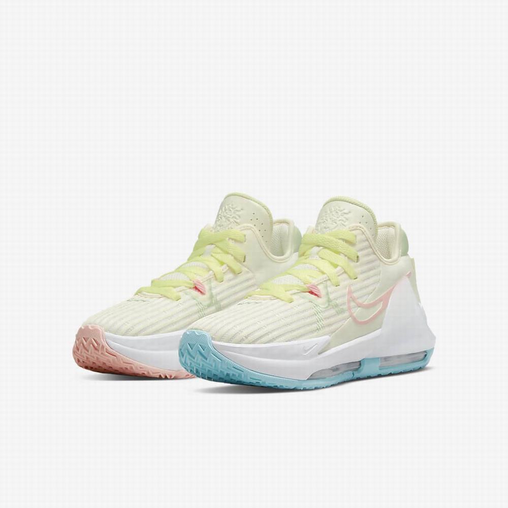 Basketbalove Tenisky Nike LeBron Witness 6 Detske Béžové Zelene Modre | SK452806