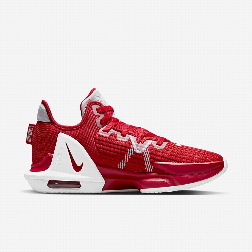 Basketbalove Tenisky Nike LeBron Witness 6 (Team) Panske Červené Biele | SK489205