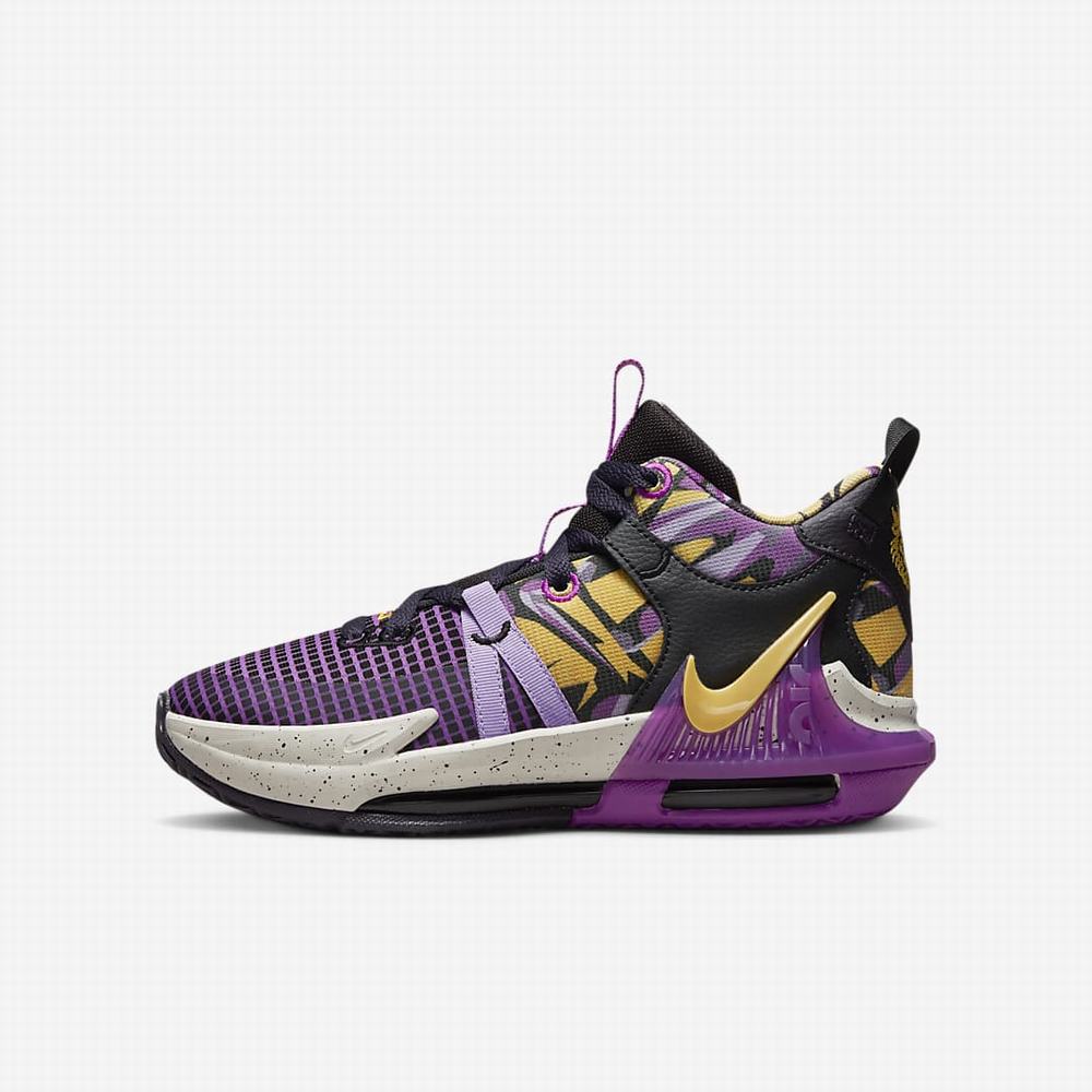 Basketbalove Tenisky Nike LeBron Witness 7 SE Detske Čierne Nachový | SK658391