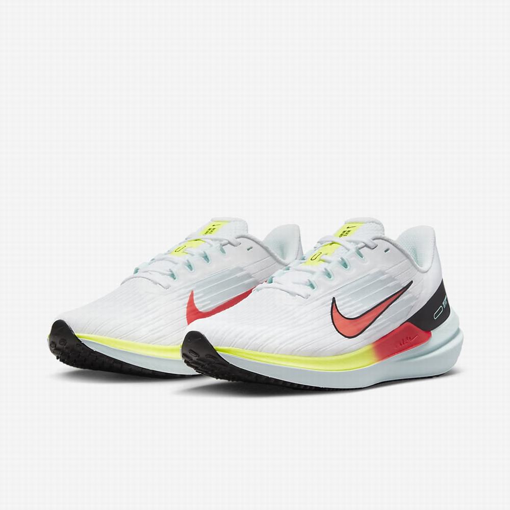 Bezecke Topanky Nike Air Winflo 9 Damske Biele Čierne Svetlo Červené | SK072496