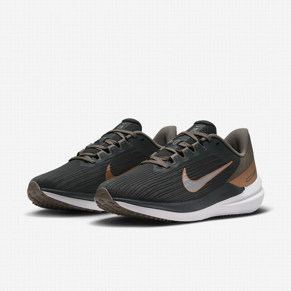 Bezecke Topanky Nike Air Winflo 9 Damske Tmavo Siva Olivovo Zelená Siva Metal Meď Metal Strieborne | SK920814