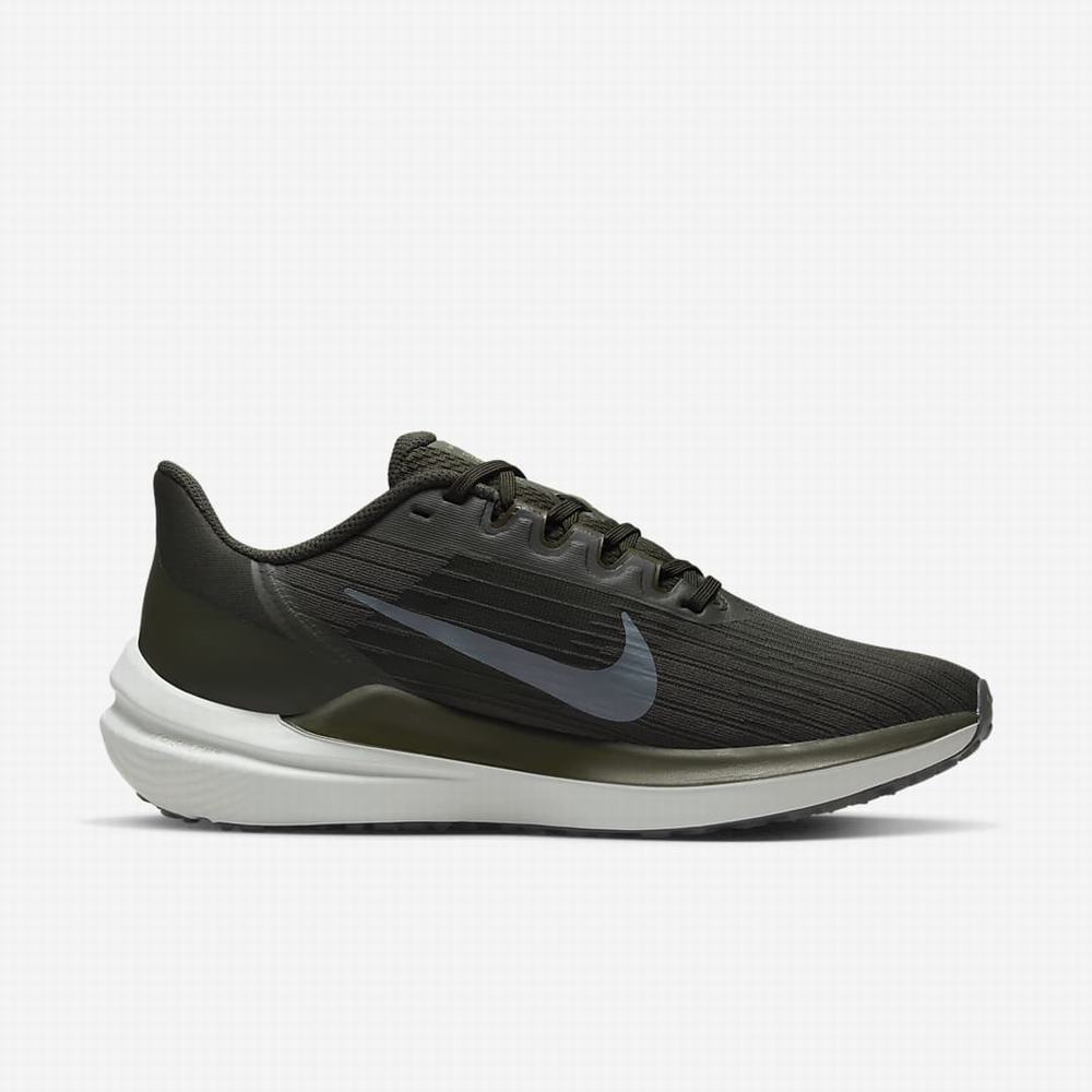 Bezecke Topanky Nike Air Winflo 9 Panske Olivovo Zelená Hnedožltý Modre | SK029376