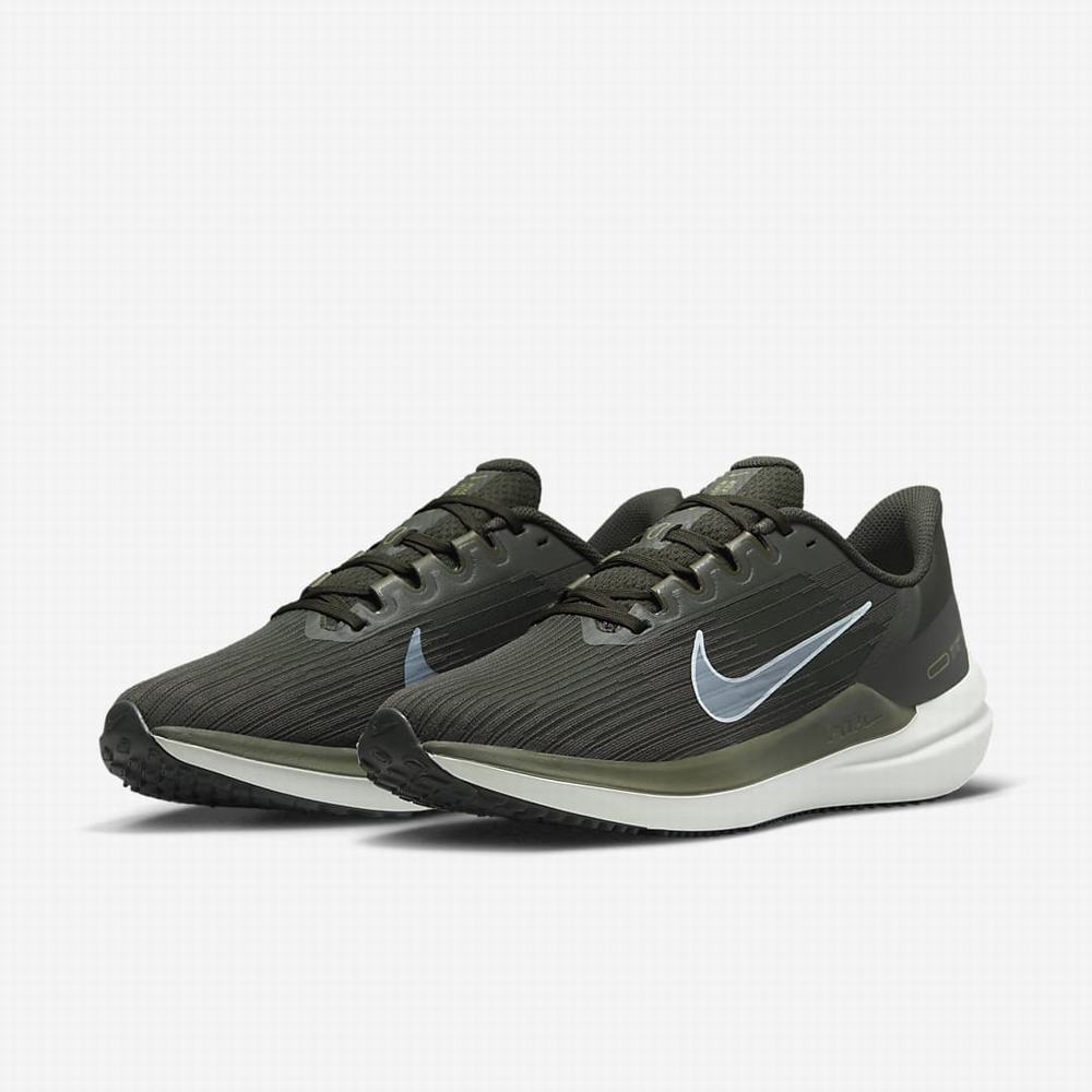 Bezecke Topanky Nike Air Winflo 9 Panske Olivovo Zelená Hnedožltý Modre | SK029376