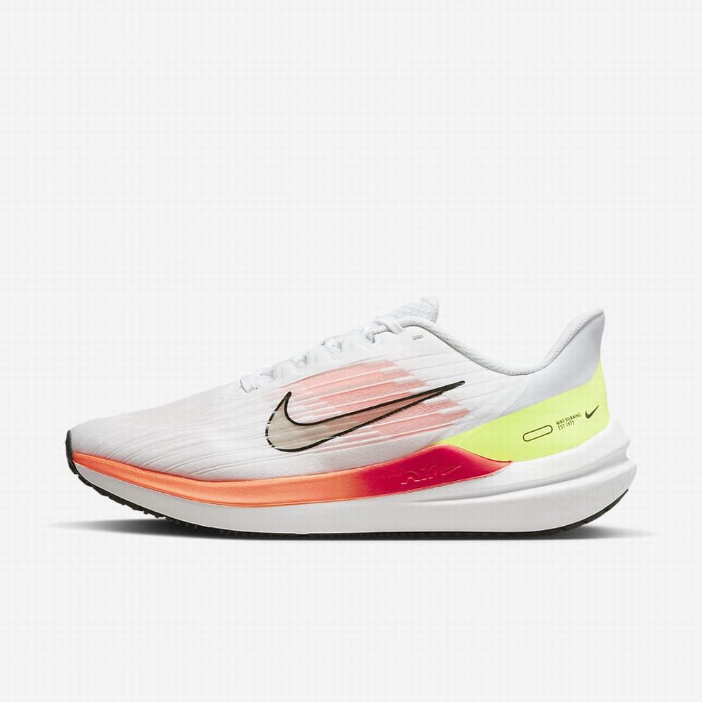 Bezecke Topanky Nike Air Winflo 9 Panske Biele Oranžové Svetlo Červené Čierne | SK276359