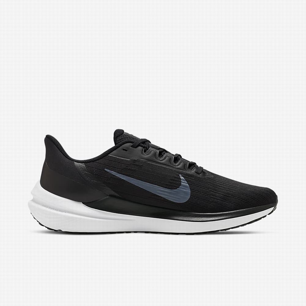 Bezecke Topanky Nike Air Winflo 9 Panske Čierne Tmavo Siva Biele | SK480932