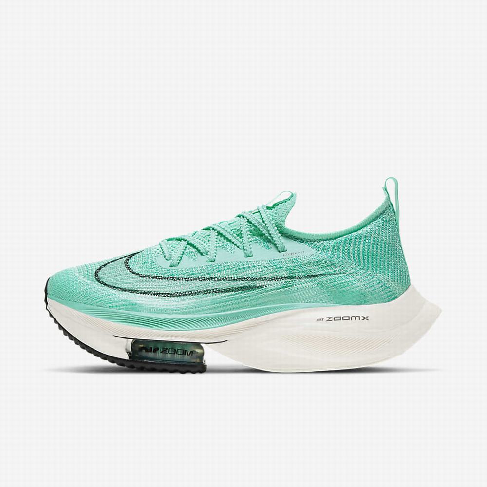 Bezecke Topanky Nike Air Zoom Alphafly NEXT% Flyknit Damske Tyrkysové Čierne Svetlo Tyrkysové Biele | SK580671