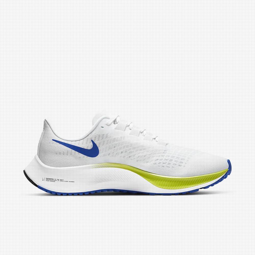 Bezecke Topanky Nike Air Zoom Pegasus 37 Panske Biele Čierne Modre | SK249183