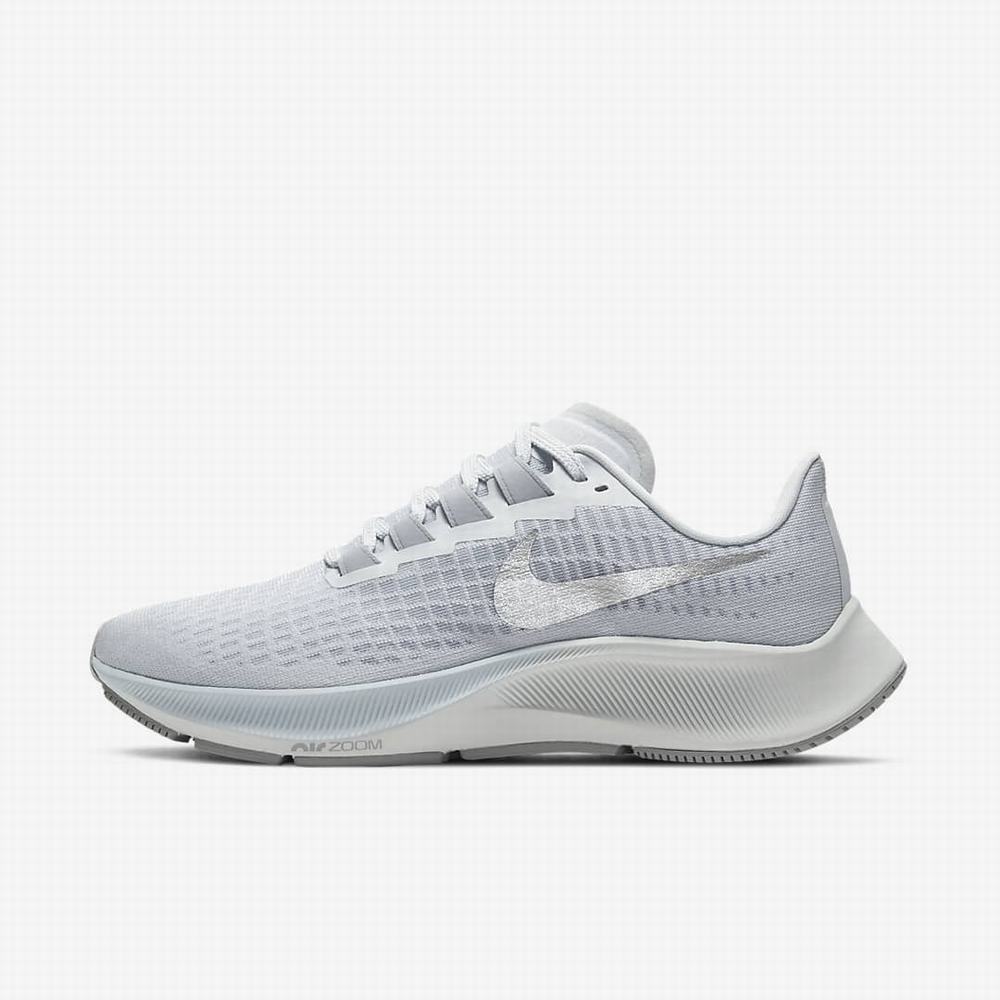 Bezecke Topanky Nike Air Zoom Pegasus 37 Damske Platina Siva Biele Metal Strieborne | SK816734