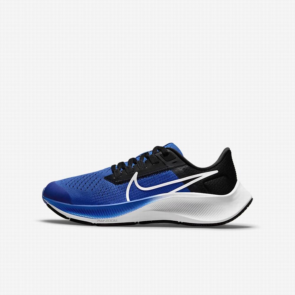 Bezecke Topanky Nike Air Zoom Pegasus 38 Detske Kráľovská Modrá Čierne Biele | SK214908