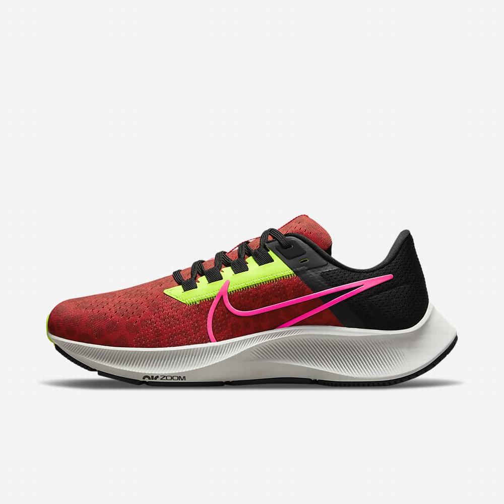 Bezecke Topanky Nike Air Zoom Pegasus 38 Damske Červené Čierne Platina Ruzove | SK419283