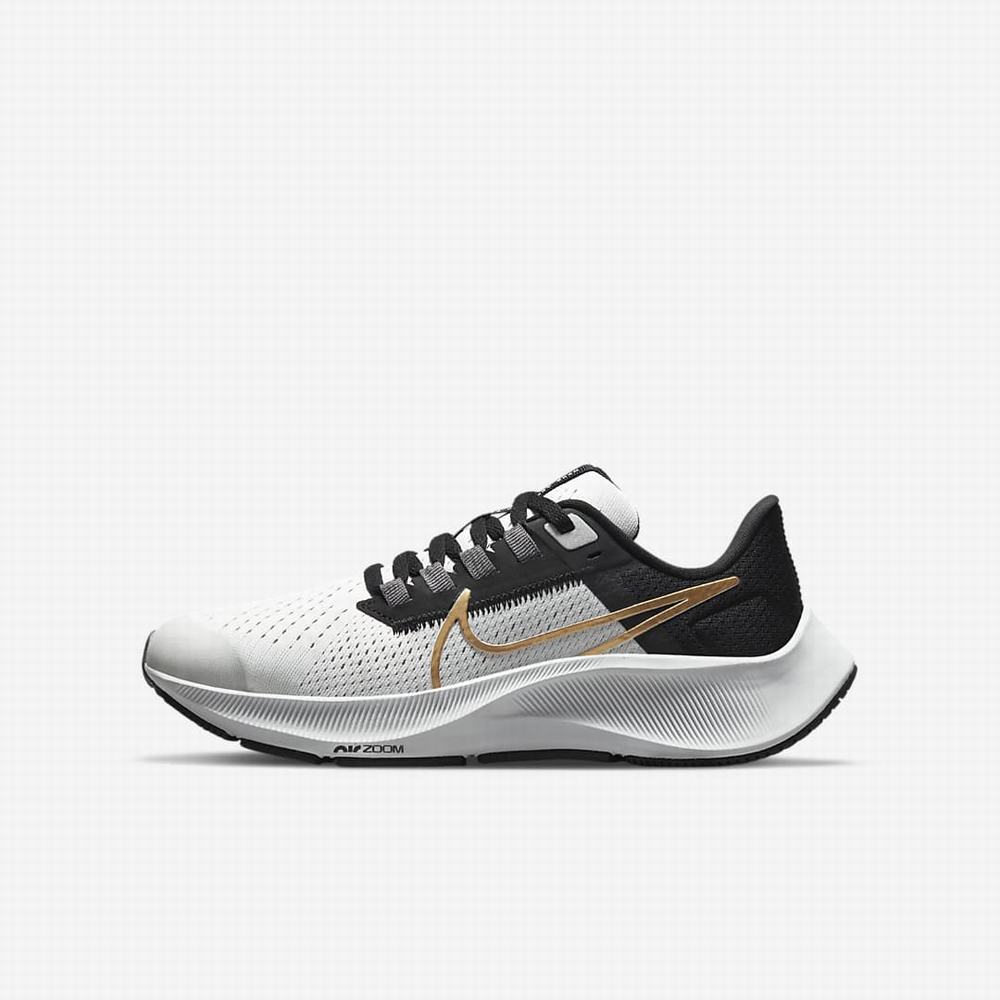 Bezecke Topanky Nike Air Zoom Pegasus 38 Detske Siva Svetlo Siva Siva Metal Zlate | SK719648