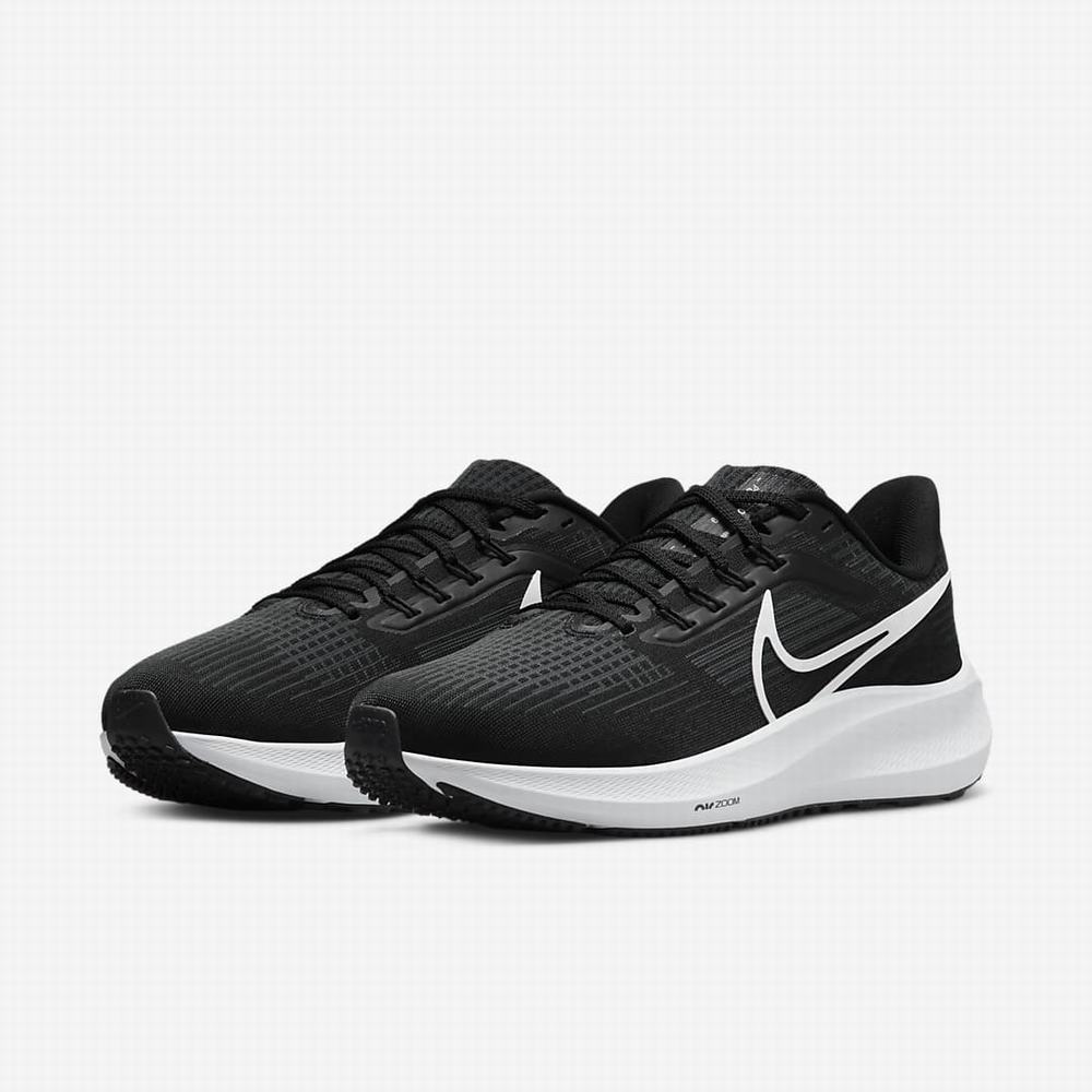 Bezecke Topanky Nike Air Zoom Pegasus 39 (Wide) Damske Čierne Tmavo Siva Biele | SK156092