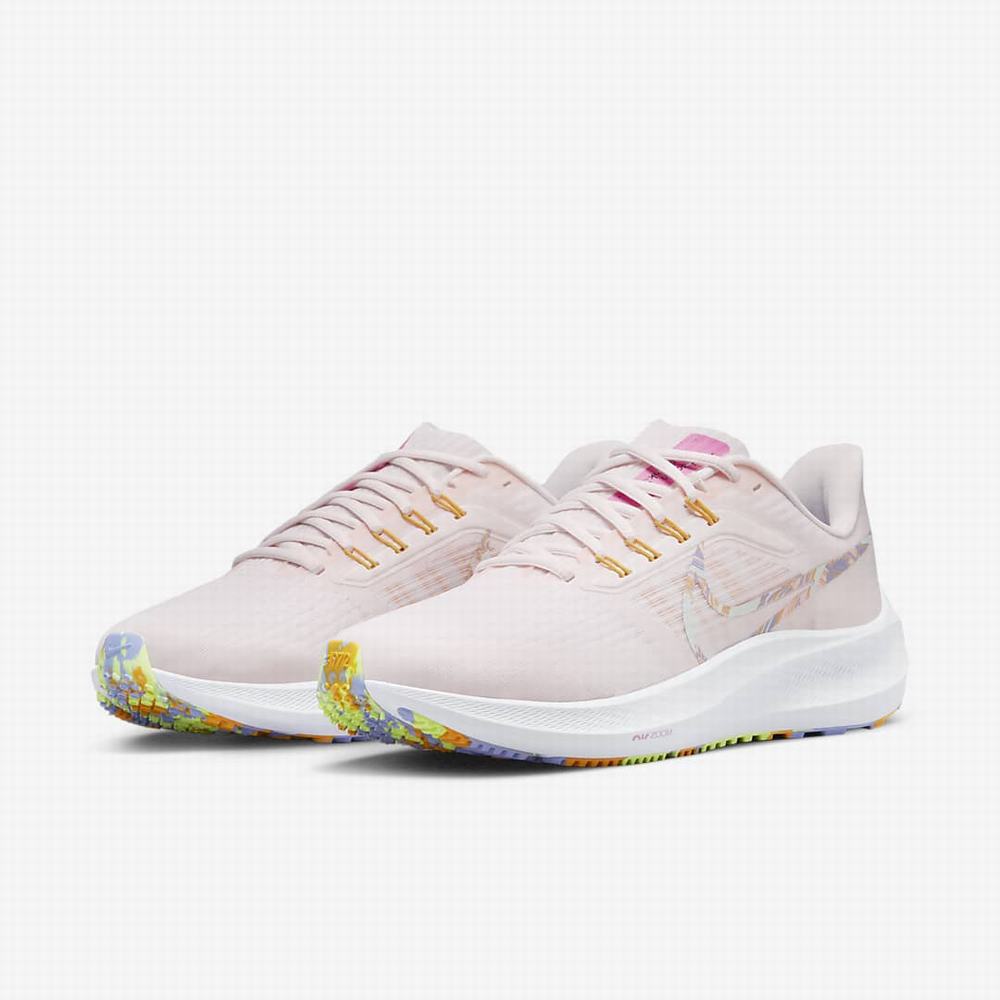 Bezecke Topanky Nike Air Zoom Pegasus 39 Premium Damske Svetlo Ruzove Zlate Ruzove Zelene | SK179046