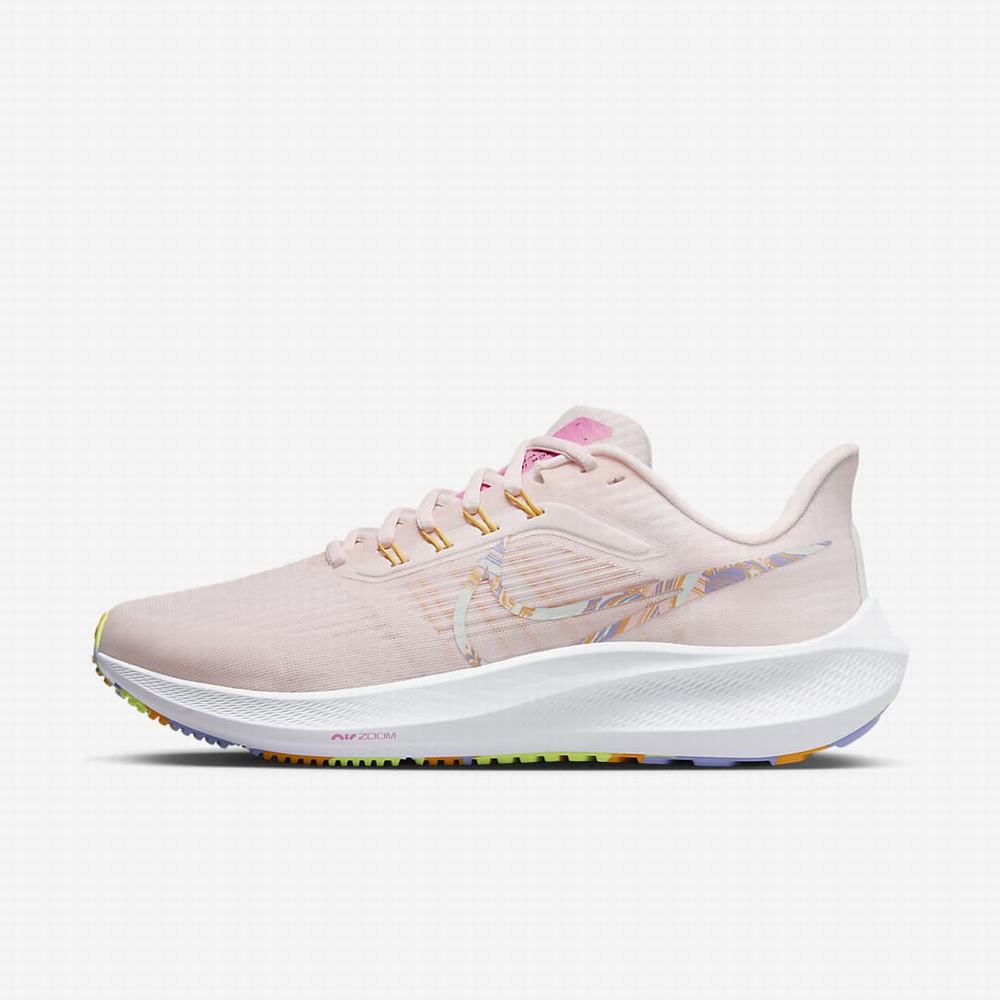 Bezecke Topanky Nike Air Zoom Pegasus 39 Premium Damske Svetlo Ruzove Zlate Ruzove Zelene | SK179046