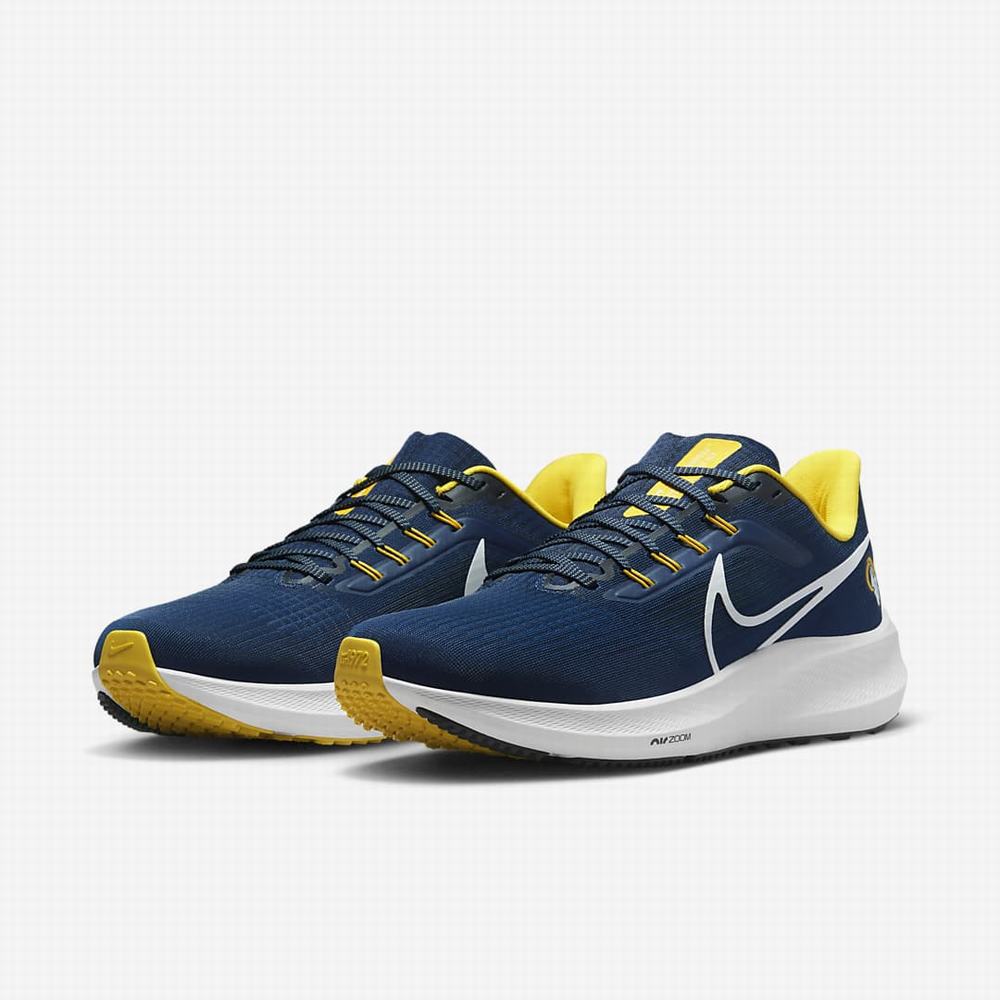 Bezecke Topanky Nike Air Zoom Pegasus 39 (NFL Los Angeles Rams) Panske Kráľovská Modrá Zlate Biele | SK205813