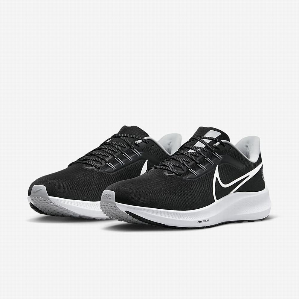 Bezecke Topanky Nike Air Zoom Pegasus 39 (NFL Las Vegas Raiders) Panske Čierne Strieborne Biele | SK304185