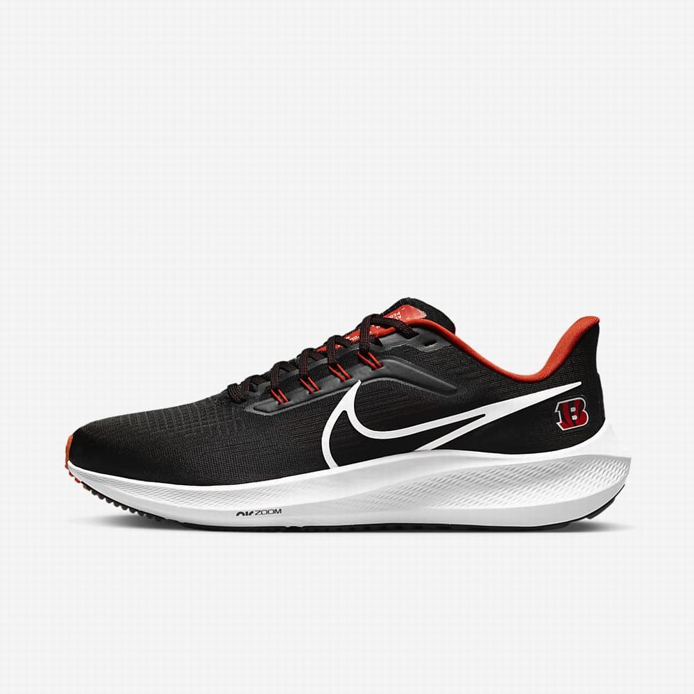 Bezecke Topanky Nike Air Zoom Pegasus 39 (NFL Cincinnati Bengals) Panske Čierne Oranžové Biele | SK402793