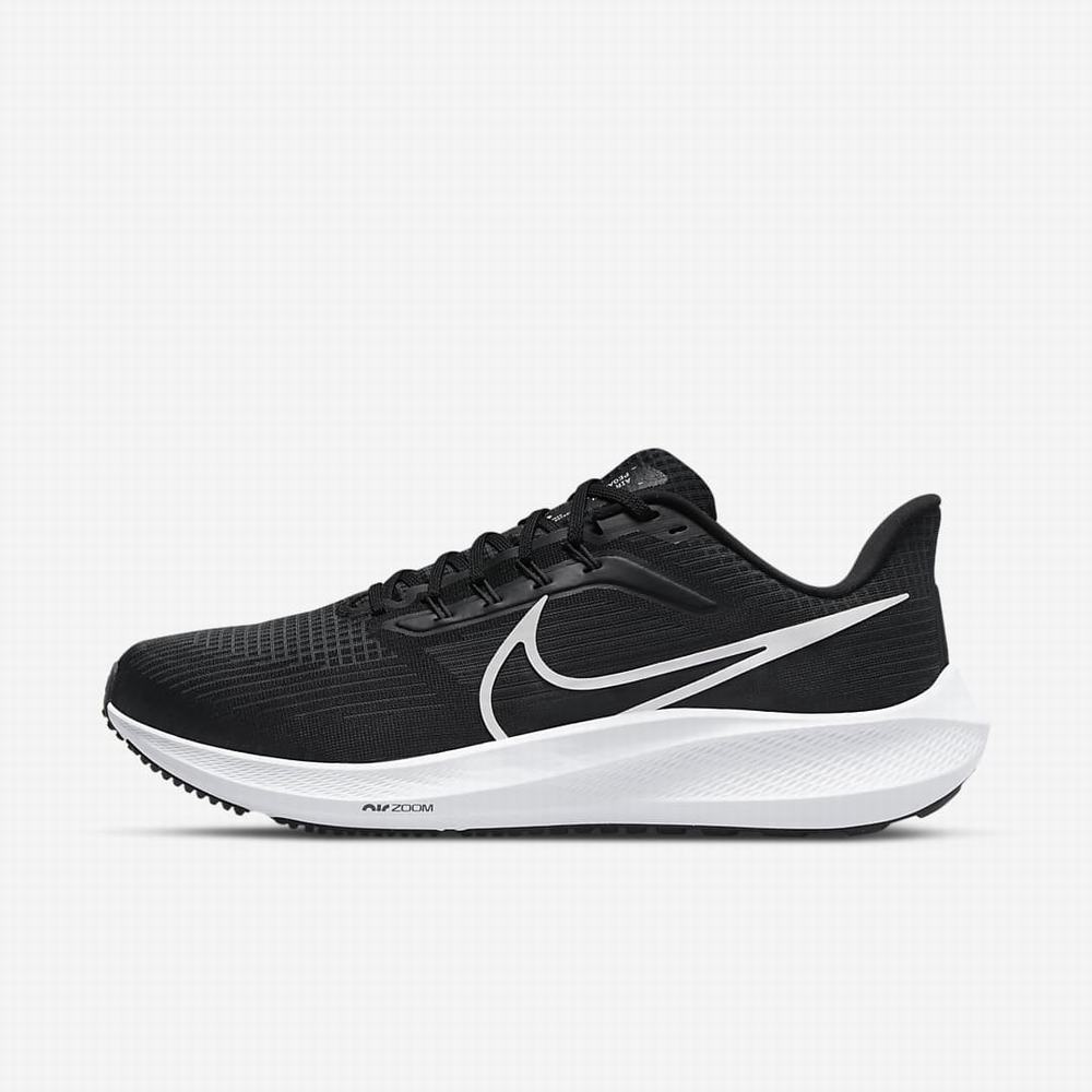 Bezecke Topanky Nike Air Zoom Pegasus 39 (Extra Wide) Panske Čierne Tmavo Siva Biele | SK478062