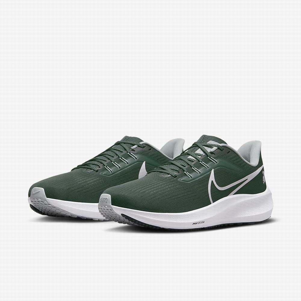 Bezecke Topanky Nike Air Zoom Pegasus 39 (Michigan State) Panske Zelene Biele | SK481273