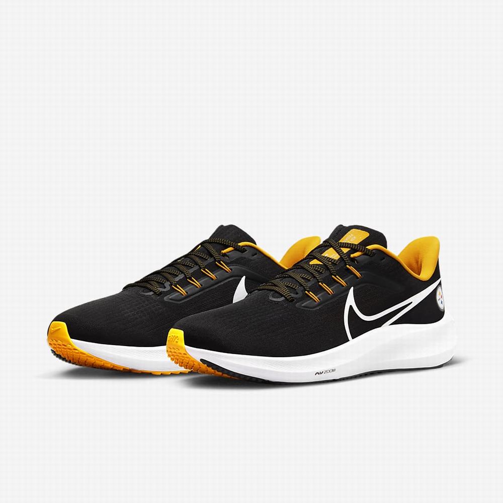 Bezecke Topanky Nike Air Zoom Pegasus 39 (NFL Pittsburgh Steelers) Panske Čierne Zlate Biele | SK570862