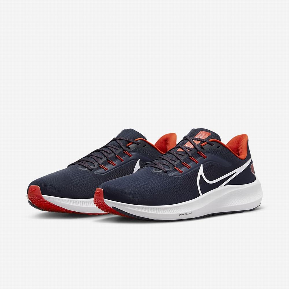 Bezecke Topanky Nike Air Zoom Pegasus 39 (NFL Chicago Bears) Panske Námornícka Modrá Oranžové Biele | SK693514