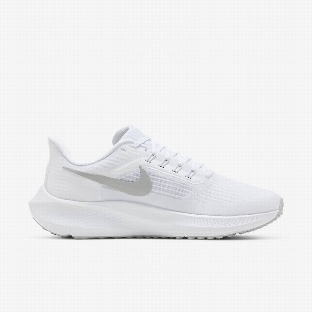 Bezecke Topanky Nike Air Zoom Pegasus 39 Damske Biele Platina Siva Metal Strieborne | SK705329