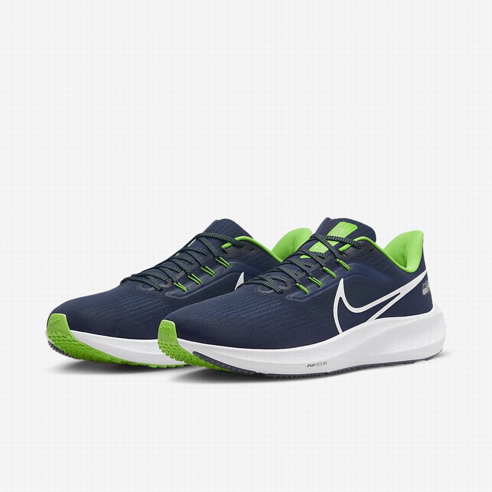 Bezecke Topanky Nike Air Zoom Pegasus 39 (NFL Seattle Seahawks) Panske Námornícka Modrá Zelene Biele | SK715843