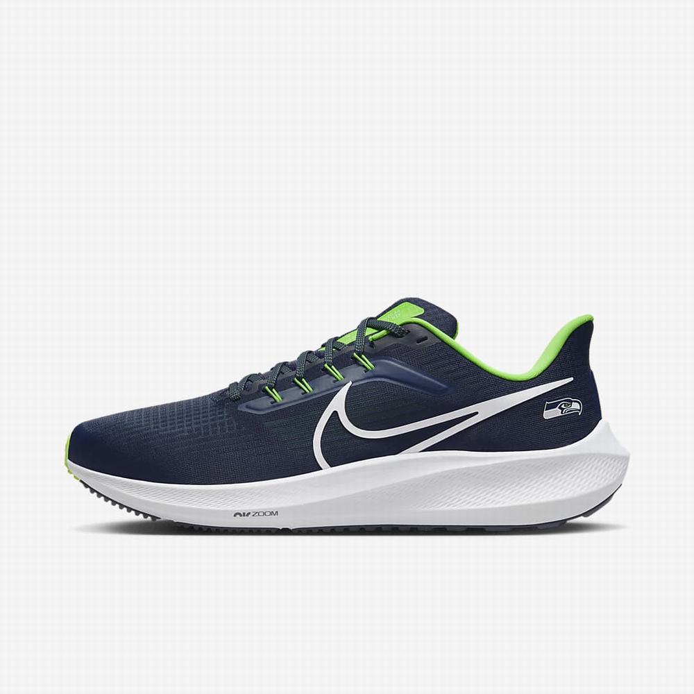 Bezecke Topanky Nike Air Zoom Pegasus 39 (NFL Seattle Seahawks) Panske Námornícka Modrá Zelene Biele | SK715843