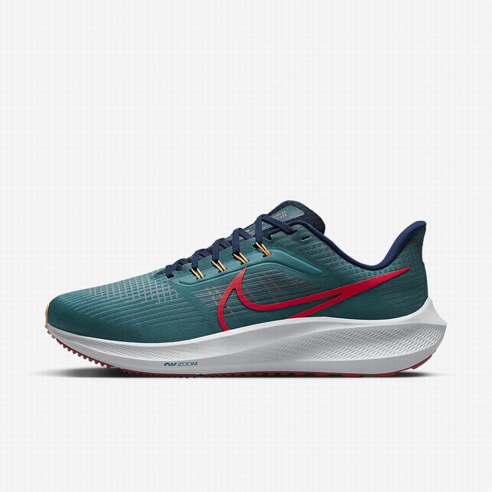 Bezecke Topanky Nike Air Zoom Pegasus 39 (Extra Wide) Panske Zelene Modre Svetlo Červené | SK756108